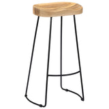 Bar Stools 2 Pcs Solid Wood 43_247838