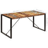 Dining Table 160x80x75 Cm Solid Reclaimed Wood 43_247418