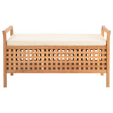 Storage Bench 93x49x49 Cm Solid Walnut Wood 43_247608