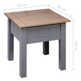 Nightstand Grey 50.5x50.5x52.5 Cm Pine Panama Range 43_282674