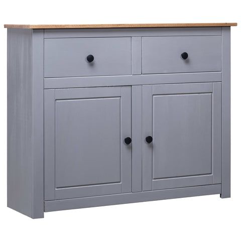 Sideboard Grey 93x40x80 Cm Solid Pinewood 43_282698