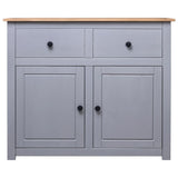 Sideboard Grey 93x40x80 Cm Solid Pinewood 43_282698