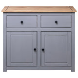 Sideboard Grey 93x40x80 Cm Solid Pinewood 43_282698