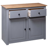 Sideboard Grey 93x40x80 Cm Solid Pinewood 43_282698