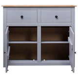 Sideboard Grey 93x40x80 Cm Solid Pinewood 43_282698
