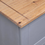 Sideboard Grey 93x40x80 Cm Solid Pinewood 43_282698