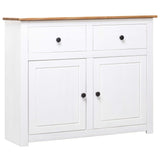 Sideboard White 93x40x80 Cm Solid Pinewood 43_282699