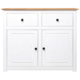 Sideboard White 93x40x80 Cm Solid Pinewood 43_282699