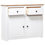 Sideboard White 93x40x80 Cm Solid Pinewood 43_282699