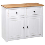 Sideboard White 93x40x80 Cm Solid Pinewood 43_282699