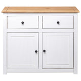 Sideboard White 93x40x80 Cm Solid Pinewood 43_282699