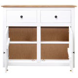 Sideboard White 93x40x80 Cm Solid Pinewood 43_282699
