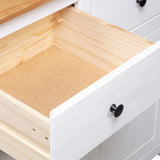 Sideboard White 93x40x80 Cm Solid Pinewood 43_282699