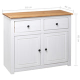 Sideboard White 93x40x80 Cm Solid Pinewood 43_282699