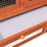 Rabbit Hutch 140x63x120 Cm Solid Firwood 43_170868