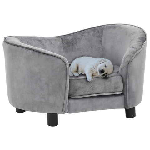 Dog Sofa Grey 69x49x40 Cm Plush 43_170941