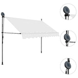 Manual Retractable Awning With Led 250 Cm Cream 43_148098
