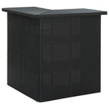 Corner Bar Table Black 100x50x105 Cm Poly Rattan 43_313481