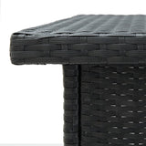 Corner Bar Table Black 100x50x105 Cm Poly Rattan 43_313481