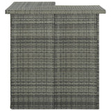 Corner Bar Table Grey 100x50x105 Cm Poly Rattan 43_313482