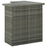 Corner Bar Table Grey 100x50x105 Cm Poly Rattan 43_313482