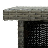 Corner Bar Table Grey 100x50x105 Cm Poly Rattan 43_313482