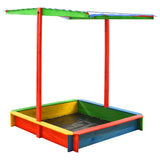 Sandbox With Adjustable Roof Fir Wood Multicolour Uv50 43_313887