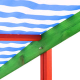 Sandbox With Adjustable Roof Fir Wood Multicolour Uv50 43_313887
