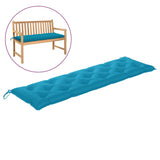 Garden Bench Cushion Light Blue 180x50x7 Cm Fabric 43_314972