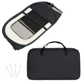 Foldable Dog Playpen With Carrying Bag Black 145x145x61 Cm 43_171008