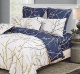 Tree Reversible Queen Size Bed Quilt/Duvet Cover Set Beige V493-MQ-413