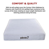 Palermo Contour 20cm Encased Coil Queen Mattress CertiPUR-US Certified Foam V63-818753