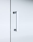 150mm Adjustable Single Door Corner Sliding Glass Shower Screen in Chrome 845621