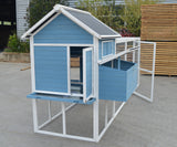 YES4PETS 371 cm Blue XXL Chicken Coop Rabbit Guinea Pig Hutch Ferret Hen Cat Kitten House V278-CC330