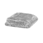 Soft Plain Faux Mink Blanket Queen Silver V442-ABR-BLANKET-PLAIN-SILVER-QS