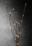 5 Sets of LED Light Bunch Stem - Warm White BATTERY fairy lights - 50cm high 20 bulbs/petals V382-5PLAINSTEMBUNCHBATT