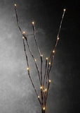 5 Sets of LED Light Bunch Stem - Warm White BATTERY fairy lights - 50cm high 20 bulbs/petals V382-5PLAINSTEMBUNCHBATT