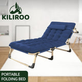 KILIROO Adjustable Portable Folding Bed with Mattress and Headrest KR-FBM-101-KX V227-5227715011111