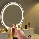 Dressing Vanity Table Stool Set with Make-up LED Lighted Mirror-White V264-TAB-708C-WHE-NA-1