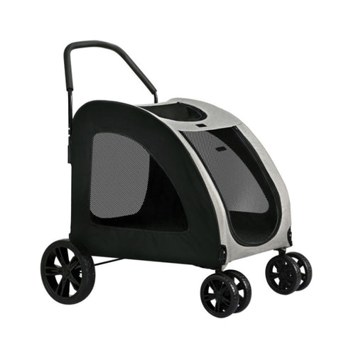 i.Pet Pet Stroller Dog Pram Large Carrier Cat Travel Foldable Strollers 4 Wheels Trolley PET-STROLLER-112-BW