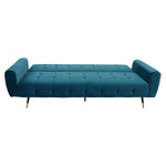 Ava Tufted Velvet Sofa Bed by Sarantino - Green SOFA-6001-VEL-GN