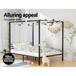 Artiss Bed Frame Double Size Metal Frame POCHY MBED-C-POCHY-D-BK-AB