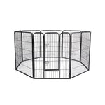 PaWz 8 Panel Pet Dog Playpen Puppy Exercise Black 2.5kg Venison DO1005-40-BK