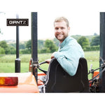 Giantz Tractor Seat Forklift Excavator Universal Backrest Truck PU Chair TS-FORKLIFT-B163-BK