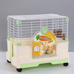 YES4PETS Small Green Pet Rabbit Cage Guinea Pig Crate Kennel With Potty Tray And Wheel V278-BP205-GREEN