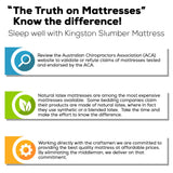 KINGSTON Mattress DOUBLE Size Bed Euro Top Pocket Spring Bedding Firm Foam 34CM V219-FURBEDKNGA2DB
