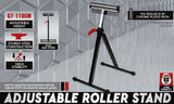 Foldable Roller Support Stand Adjustable Bench Holder 67-110cm Heavy Duty Steel V465-59155