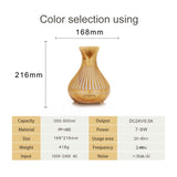 Essential Oil Aroma Diffuser and Remote - 500ml Tulip Top Wood Mist Humidifier V238-SUPDZ-39913496838224