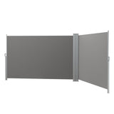 Instahut Side Awning Sun Shade Outdoor Retractable Privacy Screen 2X6M Grey AWN-B-SIDE-BD-200-GREY