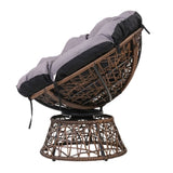 Gardeon Outdoor Chairs Outdoor Furniture Papasan Chair Wicker Patio Garden Brown ODF-PAPASAN-CH-BR